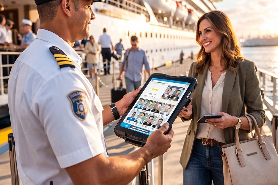 Mobile Gangway boarding at pier